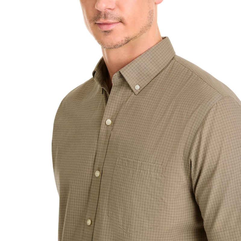 Van Heusen قميص فان هيوزن للرجال بأكمام قصيرة مقاوم للتجاعيد، -ألمنيوم، صغير - Image 5